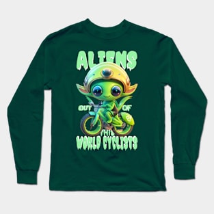 alien cyclist Long Sleeve T-Shirt